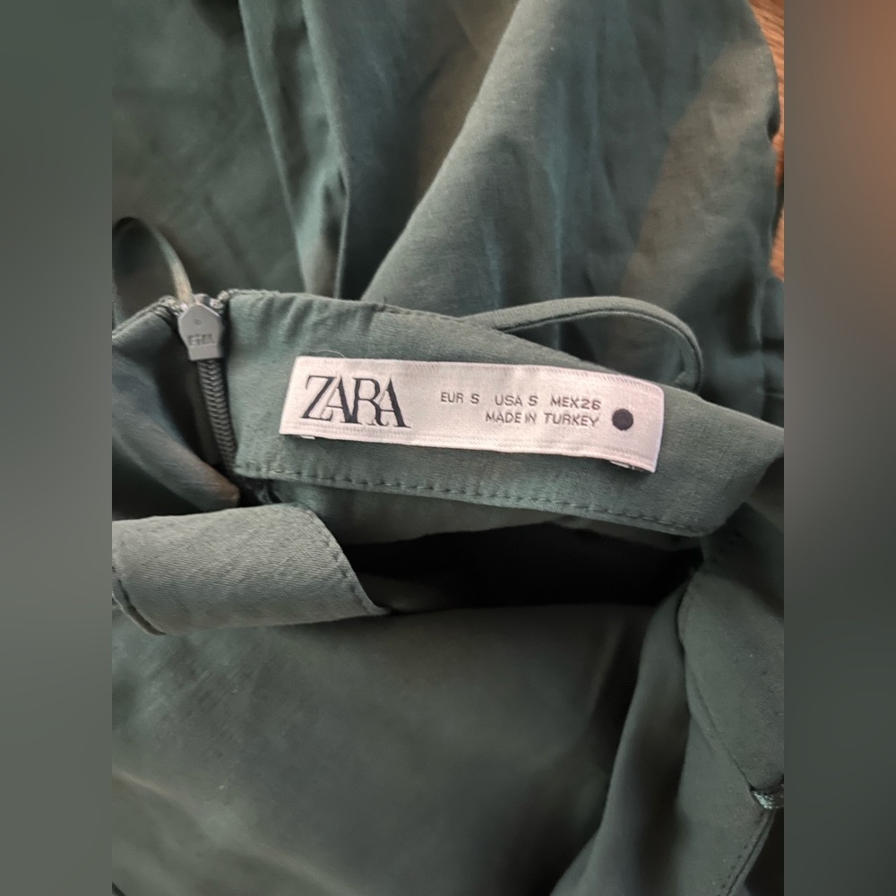 ZARA mini dress size small ! Green color - Picture 7 of 7